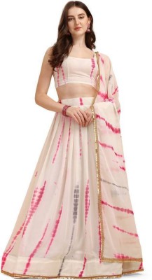 MAMAENTERPRISE Self Design Semi Stitched Lehenga Choli(White)