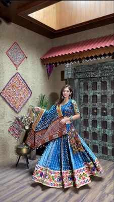 BAJRANG CREATION Printed Stitched Lehenga Choli(Multicolor)