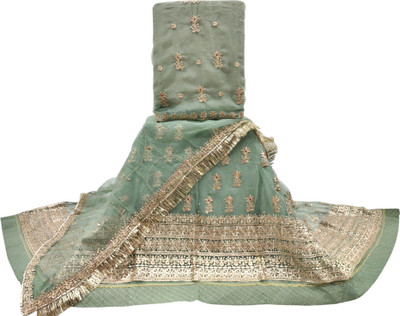 Man Fashion Embroidered Semi Stitched Lehenga Choli(Light Green)