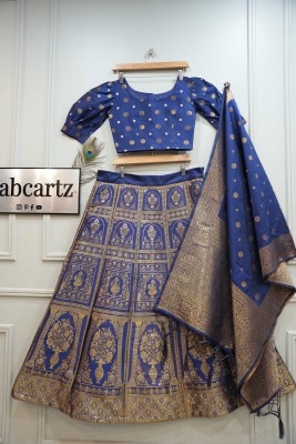 MR Y Self Design Semi Stitched Lehenga Choli(Dark Blue)