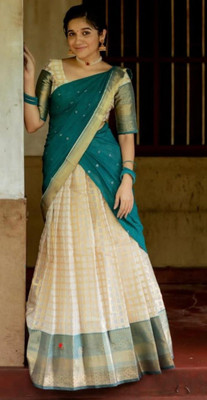 Harshiv Textile Self Design Semi Stitched Lehenga Choli(Light Green)