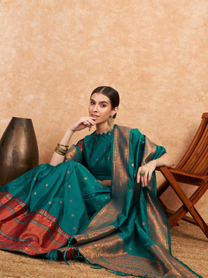 SANGARIA Self Design Semi Stitched Lehenga Choli(Green)