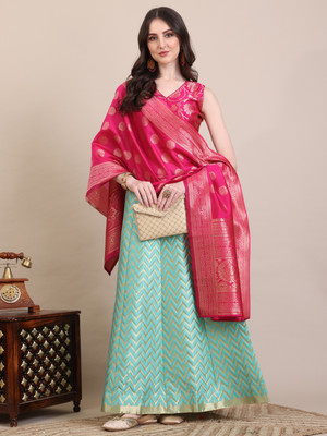 Harshiv Textile Self Design Semi Stitched Lehenga Choli(Beige)