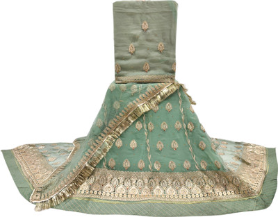 Man Fashion Embroidered Semi Stitched Lehenga Choli(Light Green)
