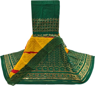 Man Fashion Embroidered Semi Stitched Rajasthani Poshak(Dark Green)