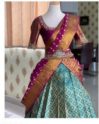 NITYA TEXOFAB Self Design Semi Stitched Lehenga Choli(Multicolor)