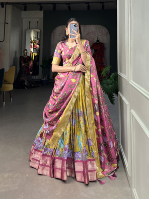 Deco Enterprise Self Design Semi Stitched Lehenga Choli(Multicolor)