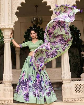 RTWOSTOR Self Design Semi Stitched Lehenga Choli(Multicolor)