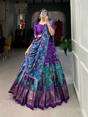 HEM SELLES Self Design Semi Stitched Lehenga Choli(Multicolor)