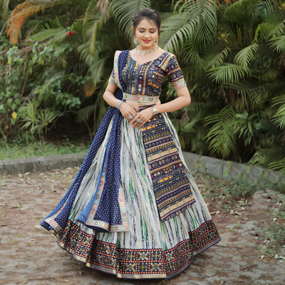 legecyethinc Digital Print Semi Stitched Lehenga Choli(Multicolor)
