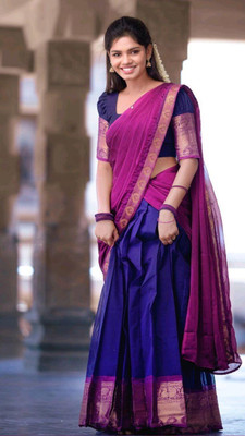 SHREEENATHJICREATION Self Design Semi Stitched Lehenga Choli(Blue)