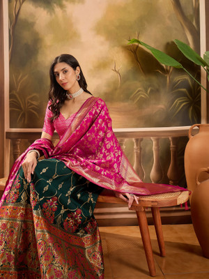 SANGARIA Self Design Semi Stitched Lehenga Choli(Green)