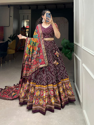 ZARISTACREATION Printed Semi Stitched Lehenga Choli(Multicolor)
