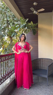 Starly Embroidered Stitched Lehenga with Jacket(Pink)