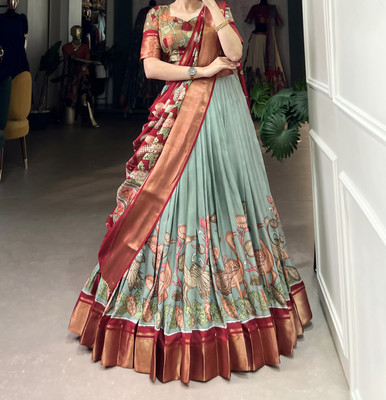 Lord Martin Printed Semi Stitched Lehenga Choli(Multicolor)