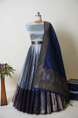 SHREE CREATION Self Design Semi Stitched Lehenga Choli(Grey)