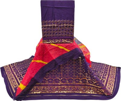 Man Fashion Embroidered Semi Stitched Rajasthani Poshak(Purple)