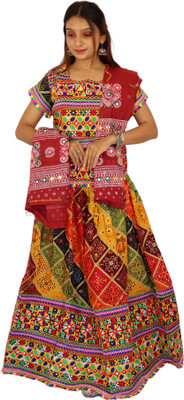TAVAN Embroidered Semi Stitched Lehenga Choli(Multicolor)