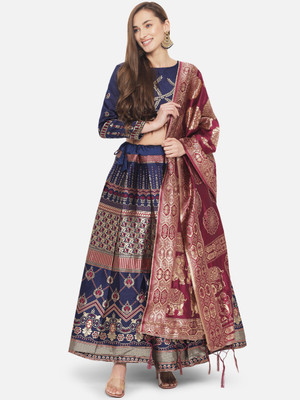 Divastri Self Design Semi Stitched Lehenga Choli(Multicolor)