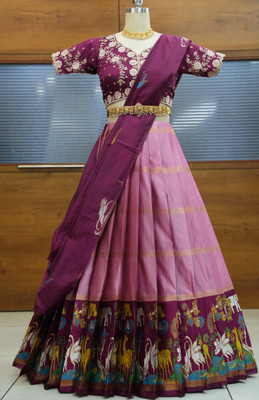 MR Y Self Design Semi Stitched Lehenga Choli(Multicolor)