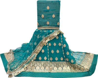 Man Fashion Embroidered Semi Stitched Lehenga Choli(Green)