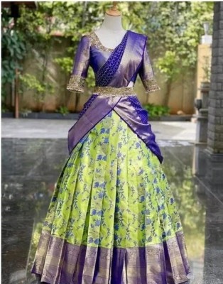 GRANTH MANIAFAB Self Design Semi Stitched Lehenga Choli(Multicolor)