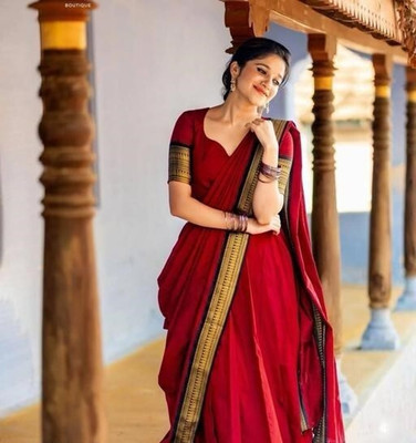 Harshiv Textile Embellished Semi Stitched Lehenga Choli(Red)