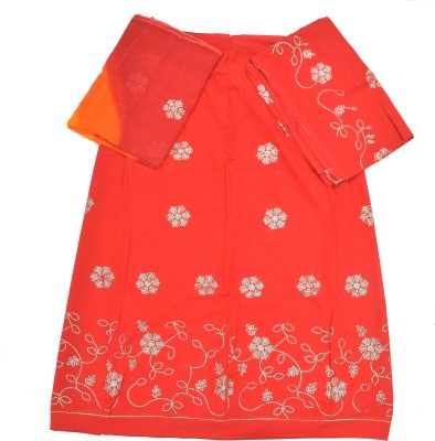 SLIFESTYLE Embroidered Semi Stitched Rajasthani Poshak(Red)