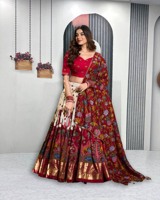 HEM SELLES Printed Semi Stitched Lehenga Choli(Multicolor)