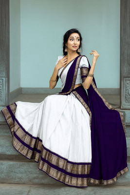 Harshiv Textile Self Design Semi Stitched Lehenga Choli(Blue)