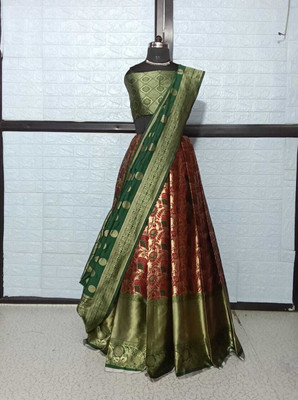 Harshiv Textile Embellished Semi Stitched Lehenga Choli(Multicolor)