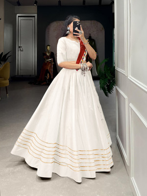 CYNOR ENTERPRISE Solid Semi Stitched Lehenga Choli(Multicolor)