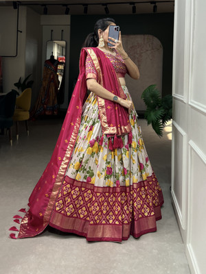 AAYUSHYAM ENTERPRISE Self Design Semi Stitched Lehenga Choli(Multicolor)