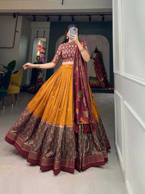 NTraditions Self Design Semi Stitched Lehenga Choli(Multicolor)