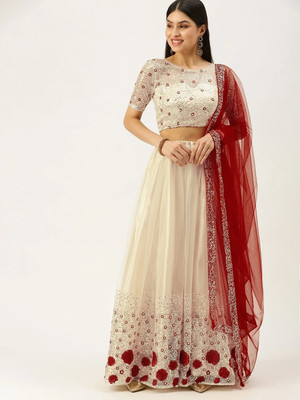 STUTIRUPA ART Embroidered Semi Stitched Lehenga Choli(Multicolor)