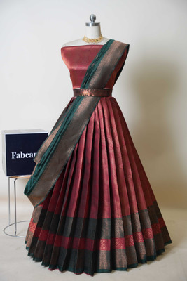 Payu Self Design Semi Stitched Lehenga Choli(Maroon)