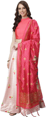 KAHIRAA WHOLETEX Digital Print Semi Stitched Lehenga Choli(Pink)