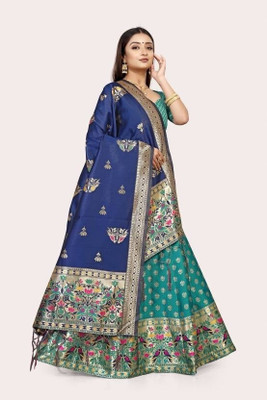 SWAMI STUDIO Digital Print Semi Stitched Lehenga Choli(Green)