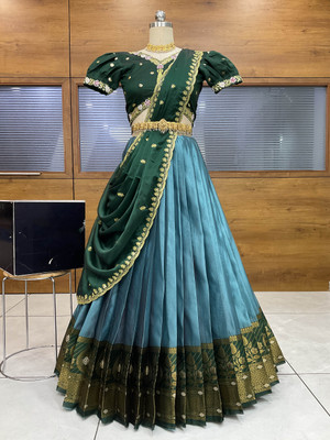 Payu Embroidered Semi Stitched Lehenga Choli(Multicolor)