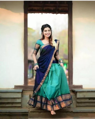 ADESHETHNICWEAR Self Design Semi Stitched Lehenga Choli(Multicolor)