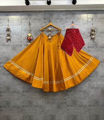 AAYUSHYAM ENTERPRISE Self Design Semi Stitched Lehenga Choli(Yellow)