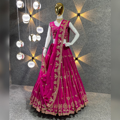 Aptex Self Design Semi Stitched Lehenga Choli(Multicolor)