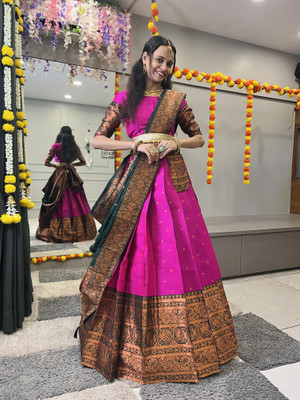 MR Y Self Design Semi Stitched Lehenga Choli(Multicolor)