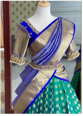 niv Self Design Semi Stitched Lehenga Choli(Multicolor)
