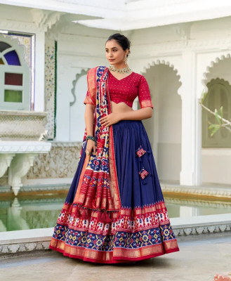GORASH CREATION Printed Semi Stitched Lehenga Choli(Multicolor)