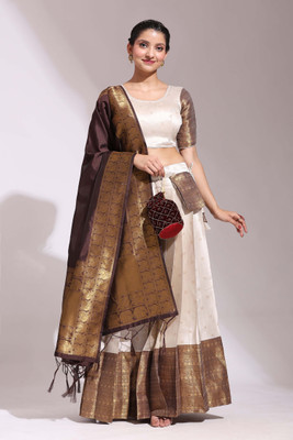 MR Y Self Design Semi Stitched Lehenga Choli(Beige)