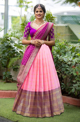 SHREE CREATION Embroidered, Self Design Semi Stitched Lehenga Choli(Pink)