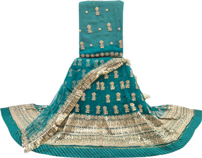 Man Fashion Embroidered Semi Stitched Lehenga Choli(Green)