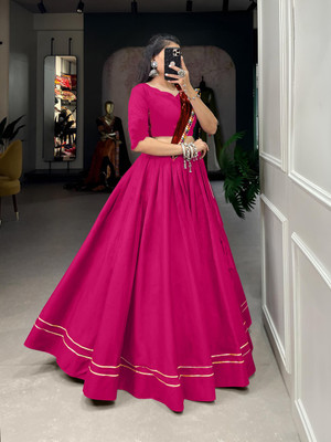 BLANKLOOK Self Design Semi Stitched Lehenga Choli(Pink)