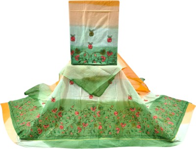 Man Fashion Floral Print Semi Stitched Rajasthani Poshak(Green)